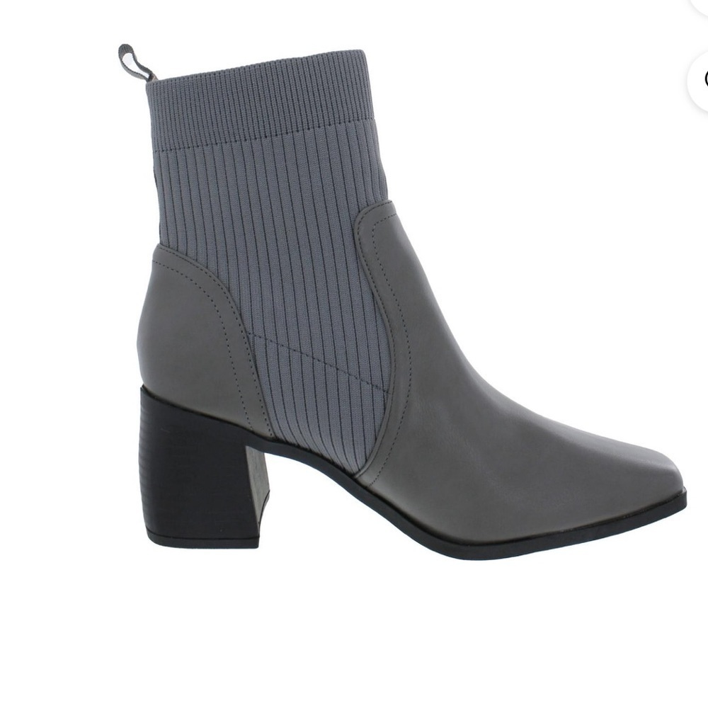 Journee Collection Womens Markita  Grey Ankle Boots Shoe Size 9M